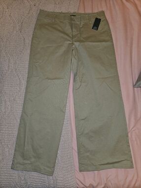 wild fable Kahki Wide Leg Chinos Distressed Waisrband